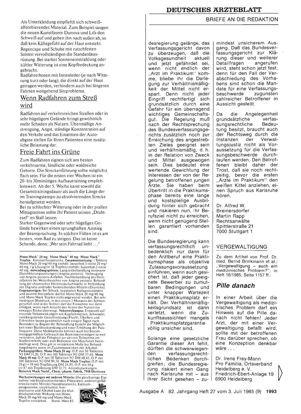 Vorschauseite 1: VERGEWALTIGUNG: Pille danach