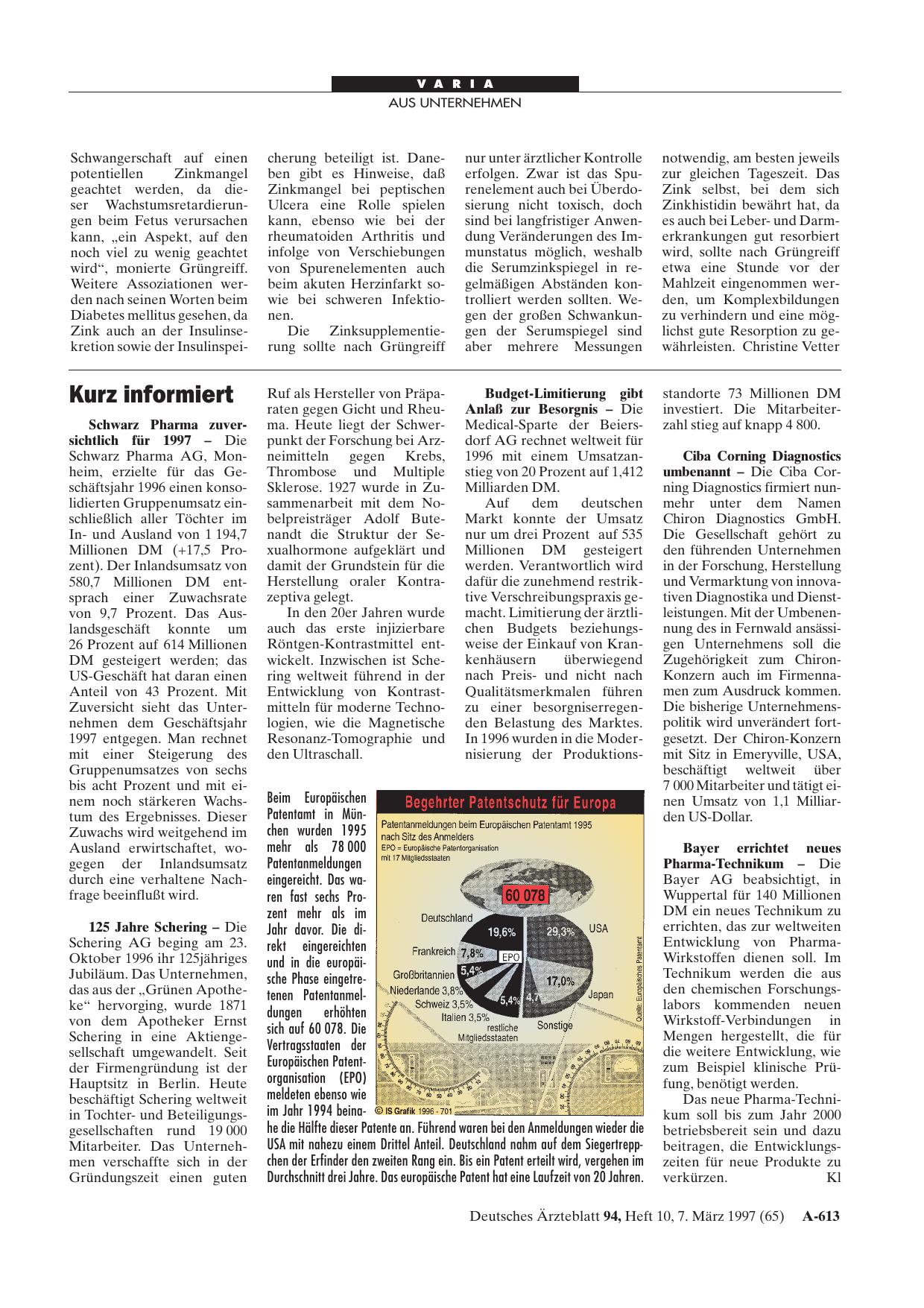 Vorschauseite 1: Kurz informiert