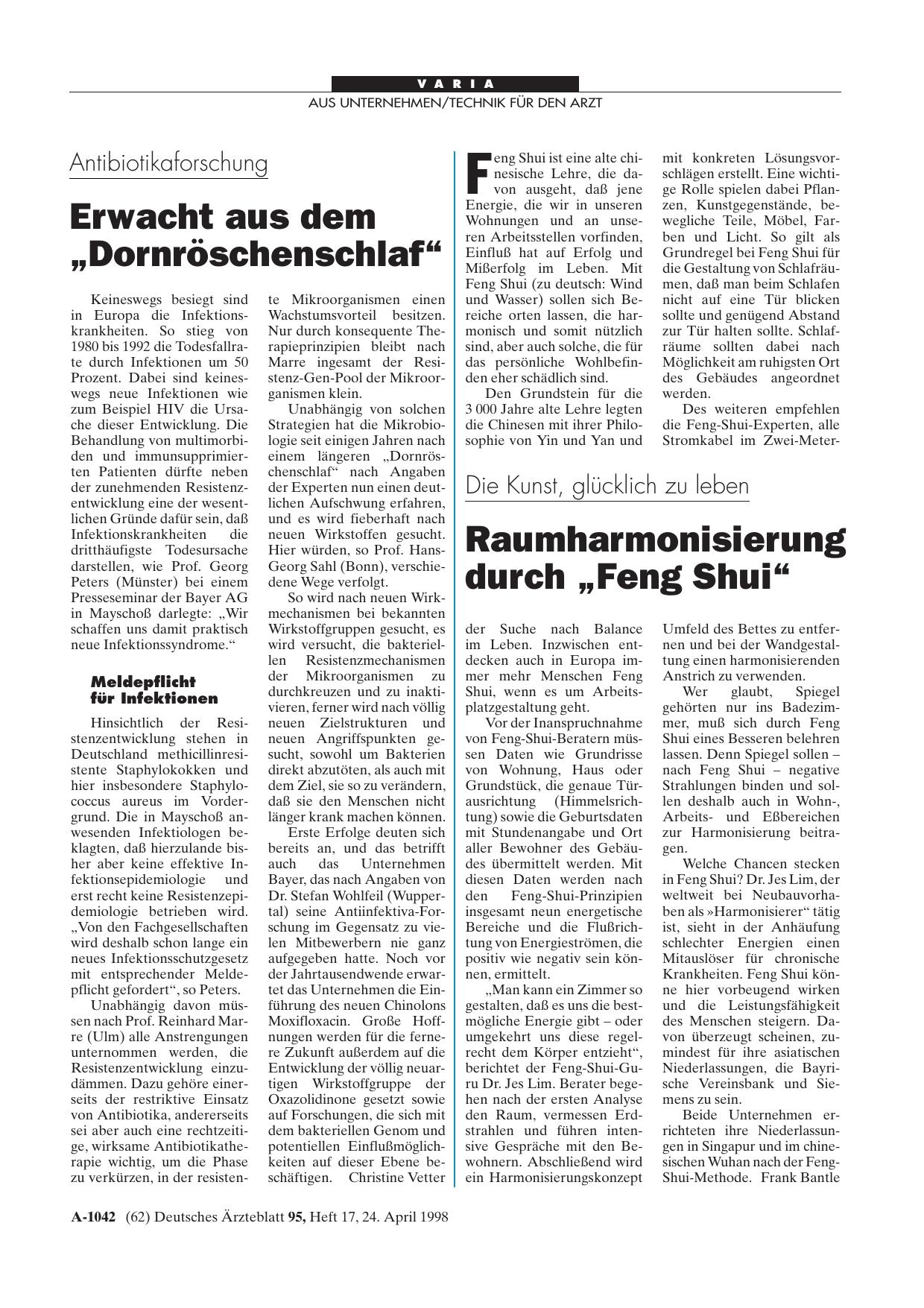 Vorschauseite 1: Antibiotikaforschung: Erwacht aus dem „Dornröschenschlaf“ erwacht