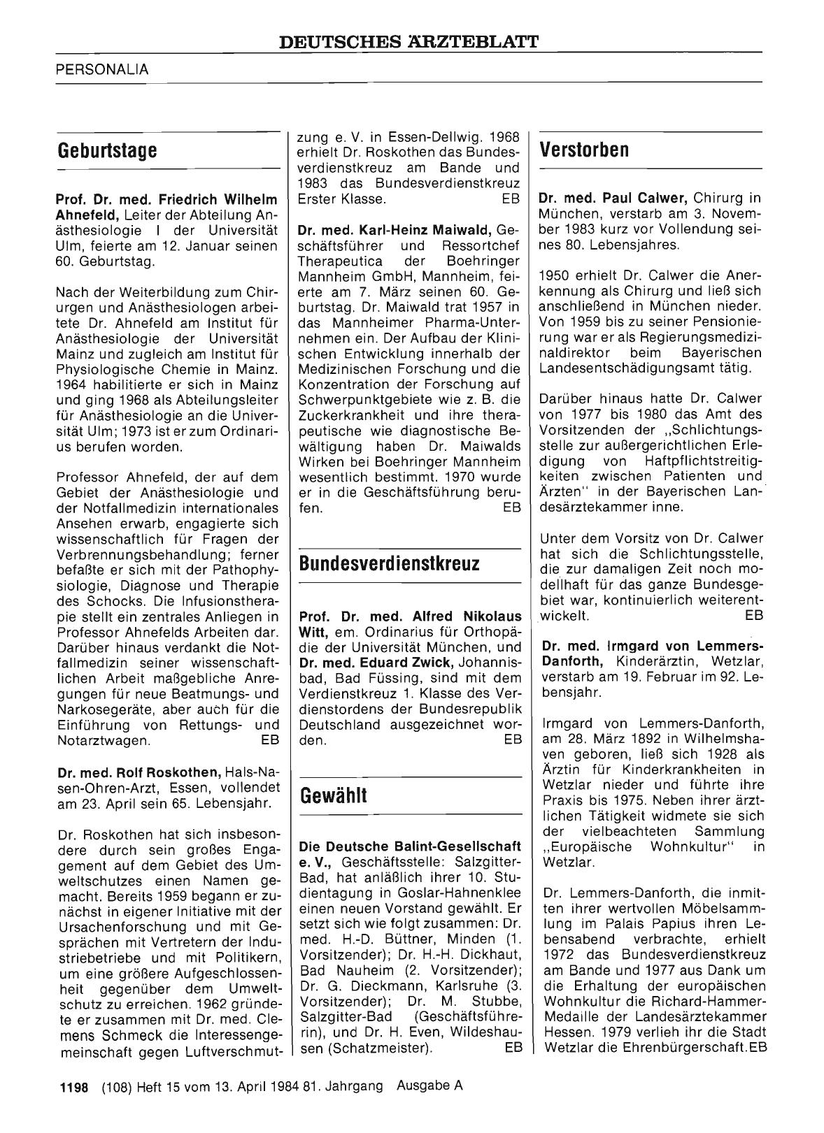 Vorschauseite 1: Bundesverdienstkreuz