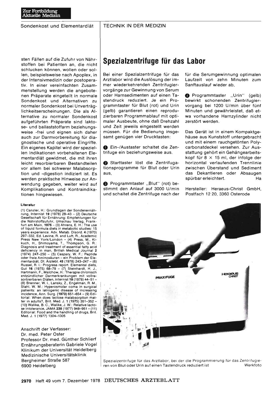 Vorschauseite 1: Spezialzentrifuge für das Labor