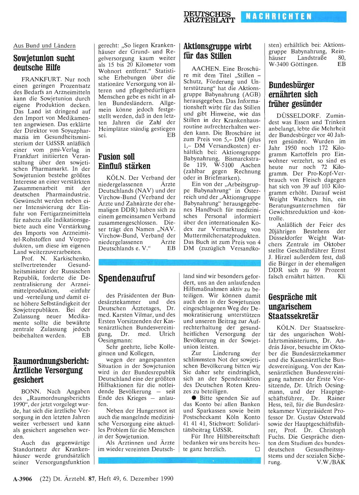 Vorschauseite 1: Gespräche mit ungarischem Staatssekretär