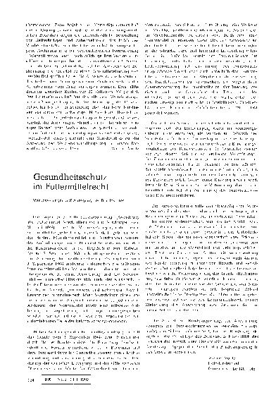 Vorschauseite 1: Gesundheitsschutz im Futtermittelrecht