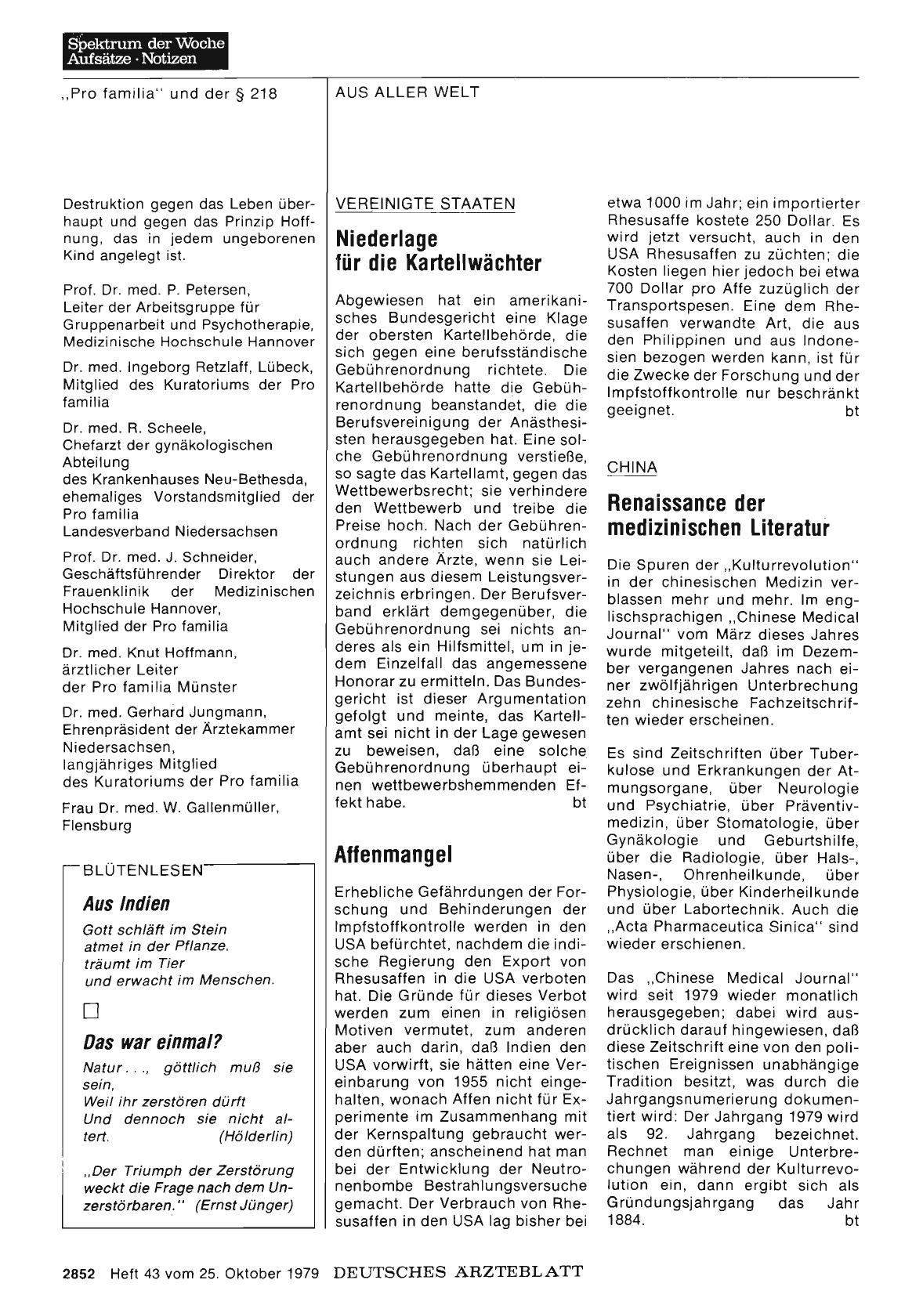 Vorschauseite 1: VEREINIGTE STAATEN: Affenmangel
