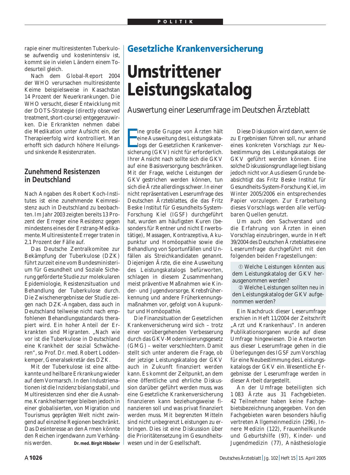 Vorschauseite 1: Gesetzliche Krankenversicherung: Umstrittener Leistungskatalog