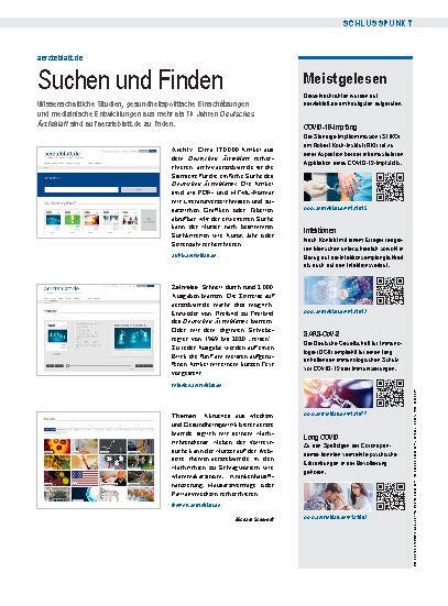 Vorschauseite 1: aerzteblatt.de: Suchen und Finden