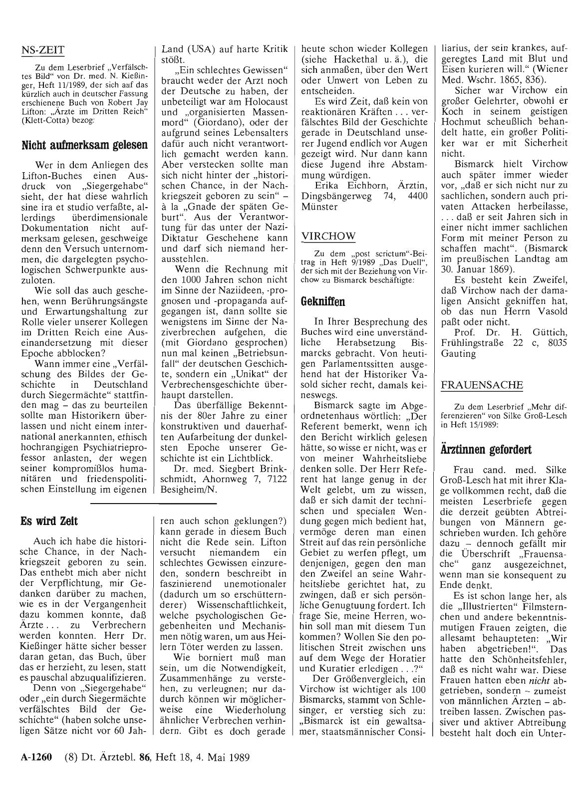 Vorschauseite 1: VIRCHOW: Gekniffen