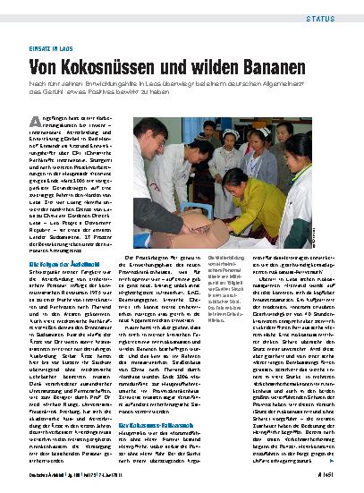 Vorschauseite 1: Einsatz in Laos: Von Kokosnüssen und wilden Bananen