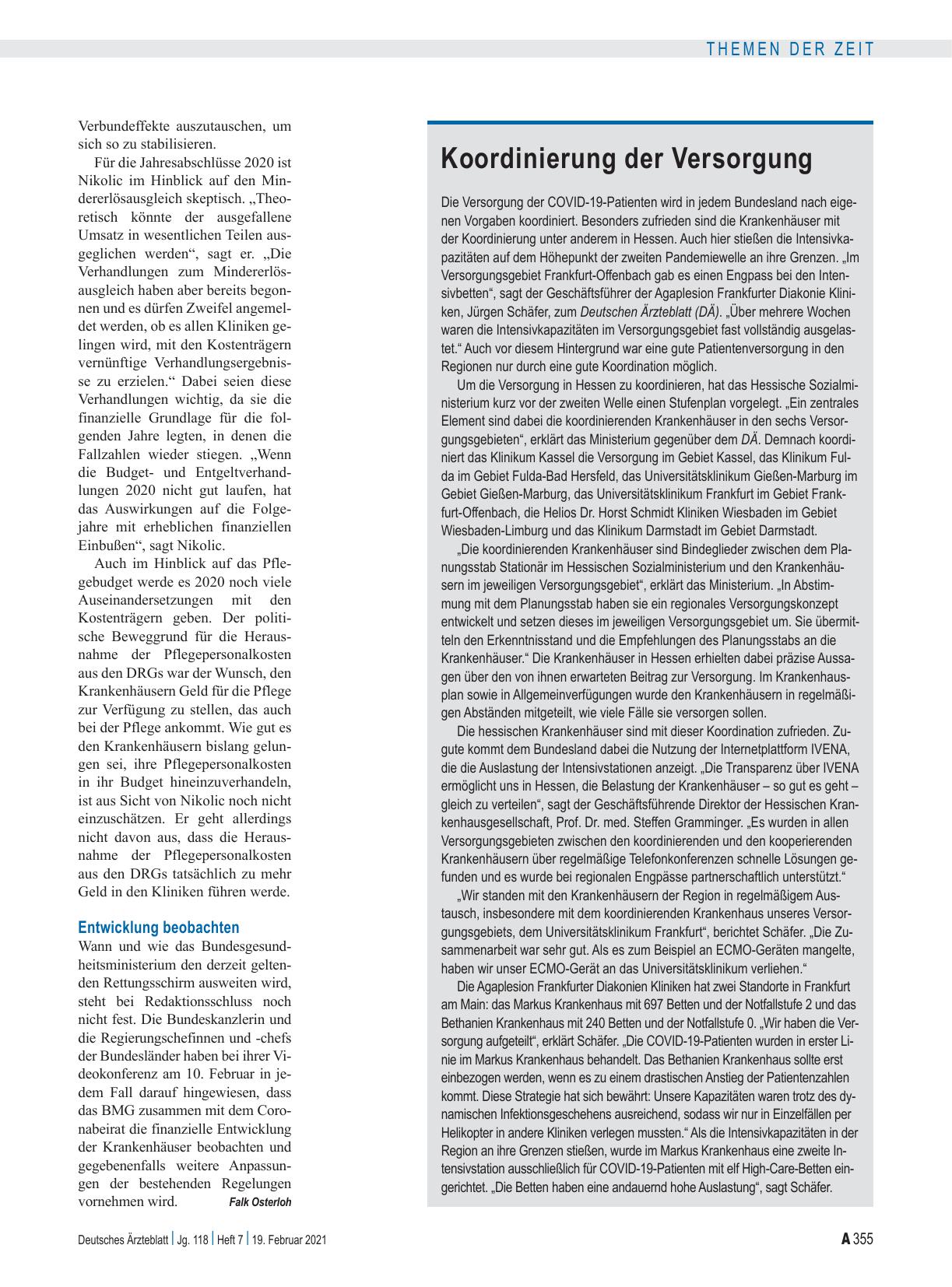 Vorschauseite 4: Krankenhäuser: Überzahlungen und Unsicherheiten