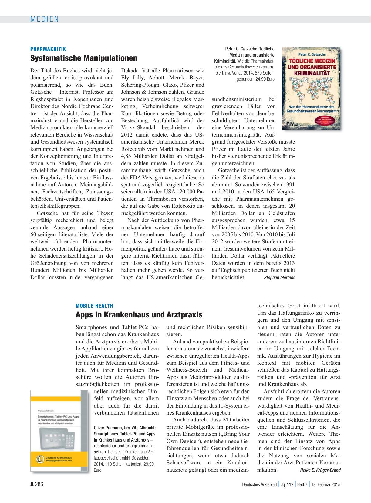 Vorschauseite 1: Mobile Health: Apps in Krankenhaus und Arztpraxis