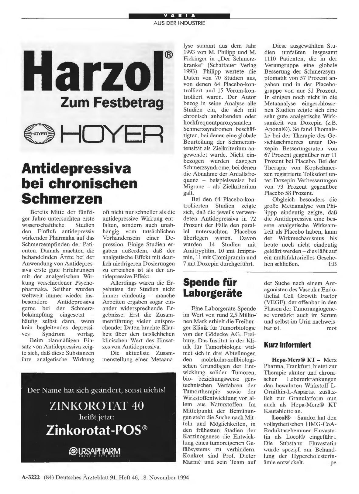 Vorschauseite 1: Kurz informiert
