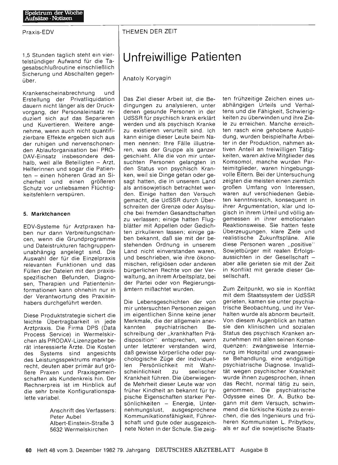 Vorschauseite 1: Unfreiwillige Patienten