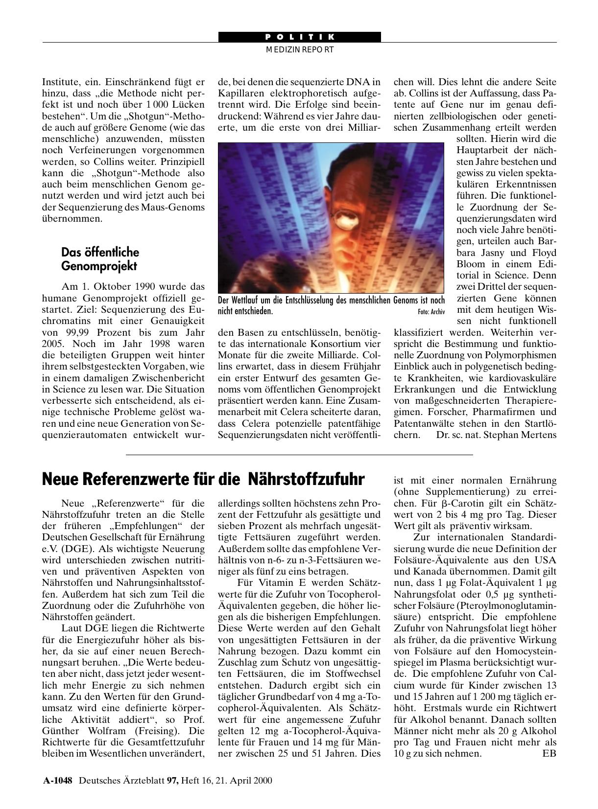 Vorschauseite 1: Neue Referenzwerte für die Nährstoffzufuhr