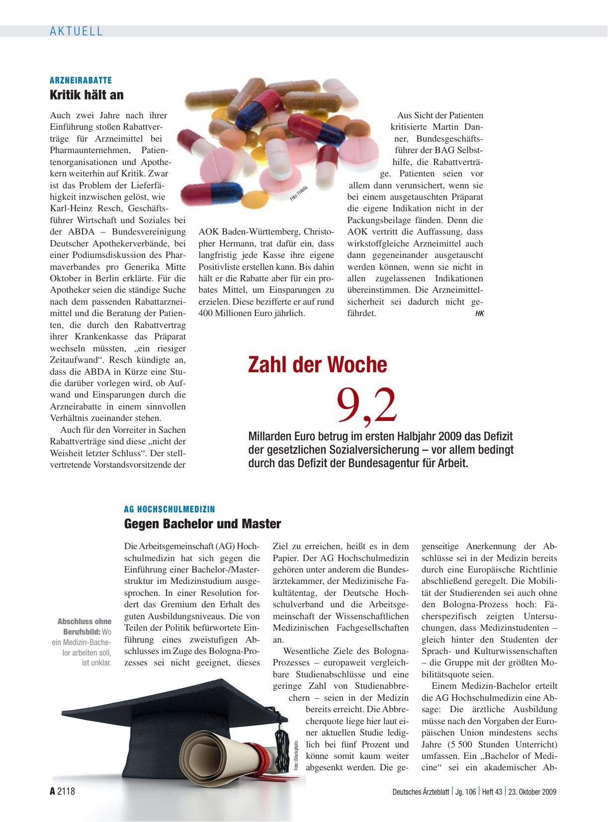 Vorschauseite 1: Arzneirabatte: Kritik hält an