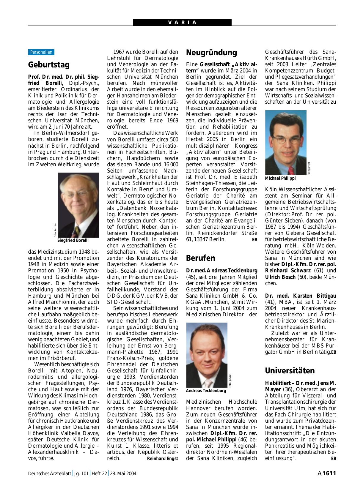 Vorschauseite 1: Universitäten
