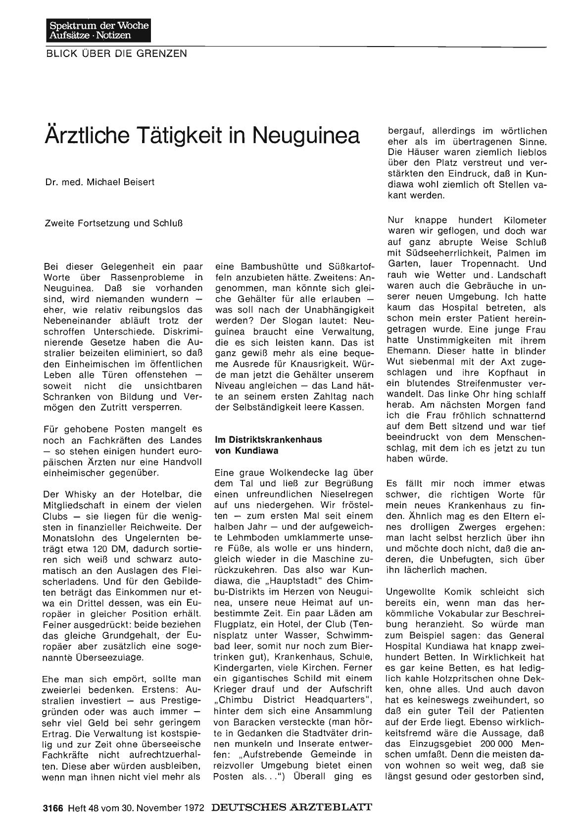 Vorschauseite 1: Ärztliche Tätigkeit in Neuguinea