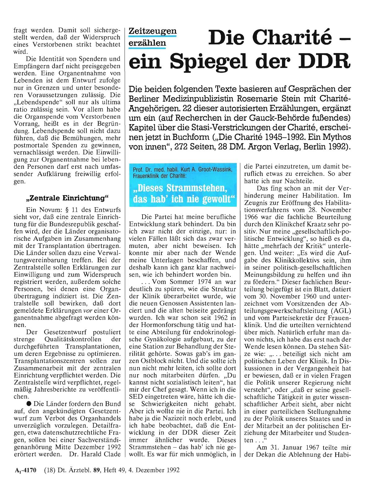 Vorschauseite 1: Zeitzeugen erzählen: Die Charité - ein Spiegel der DDR