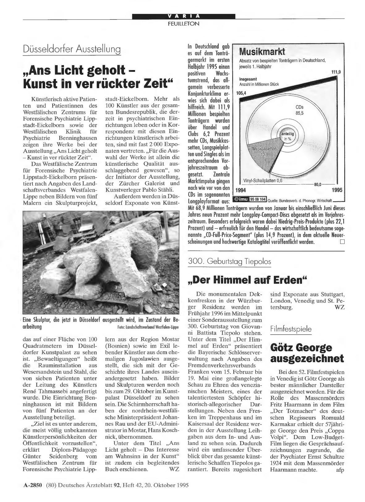 Vorschauseite 1: Filmfestspiele: Götz George ausgezeichnet