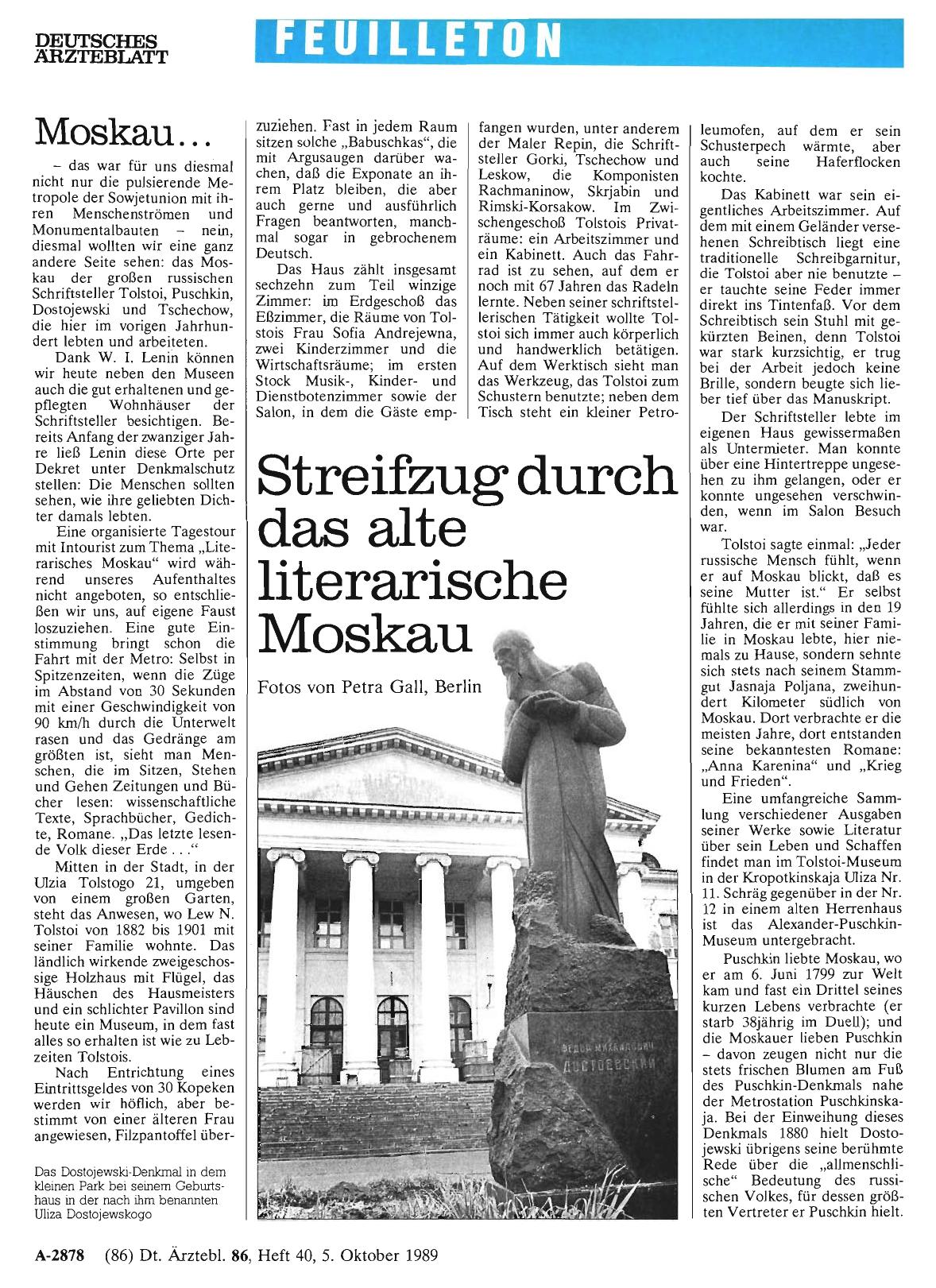 Vorschauseite 1: Streifzug durch das alte literarische Moskau