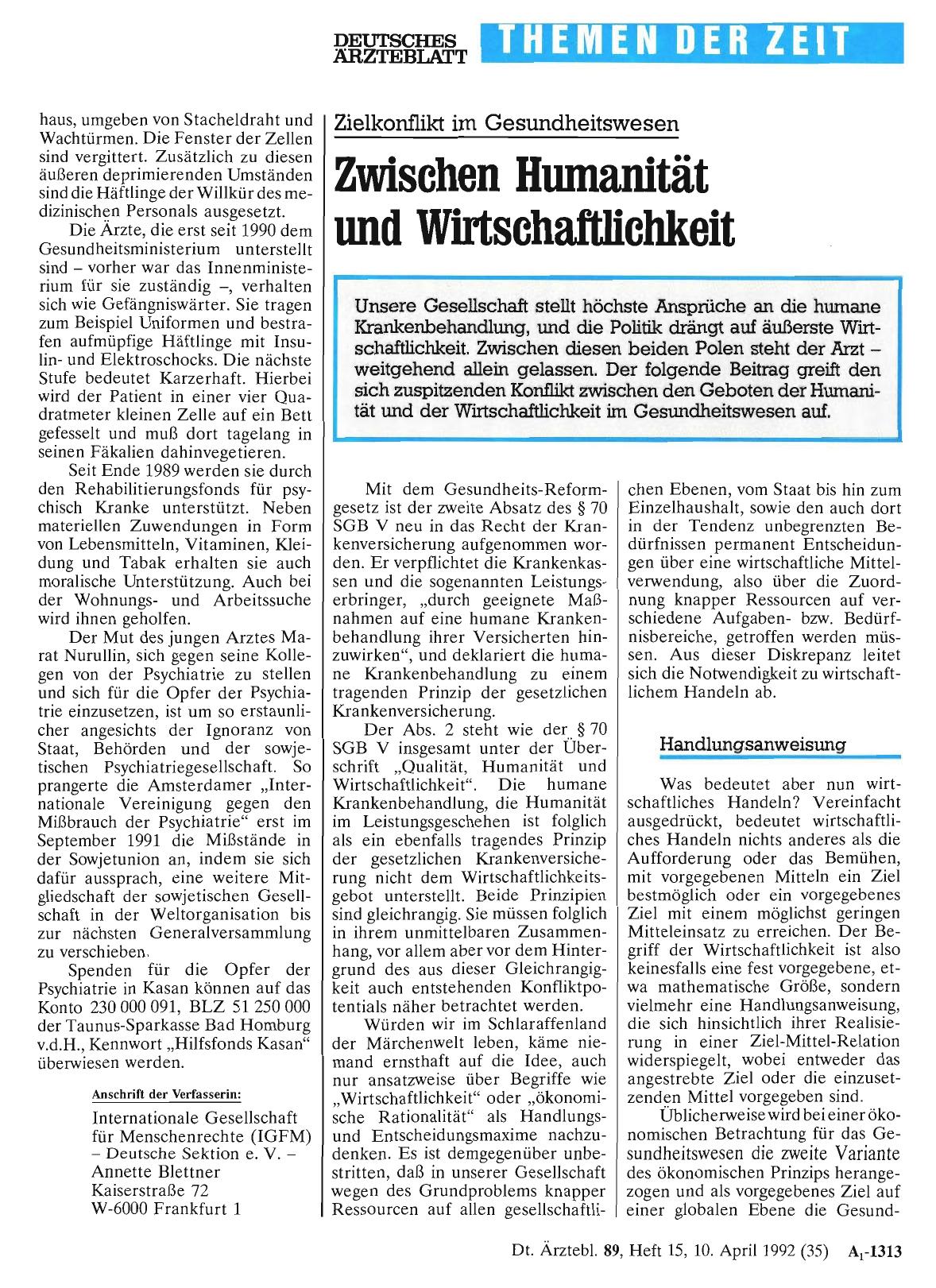 Vorschauseite 1: Zielkonflikt im Gesundheitswesen: Zwischen Humanität und Wirtschaftlichkeit