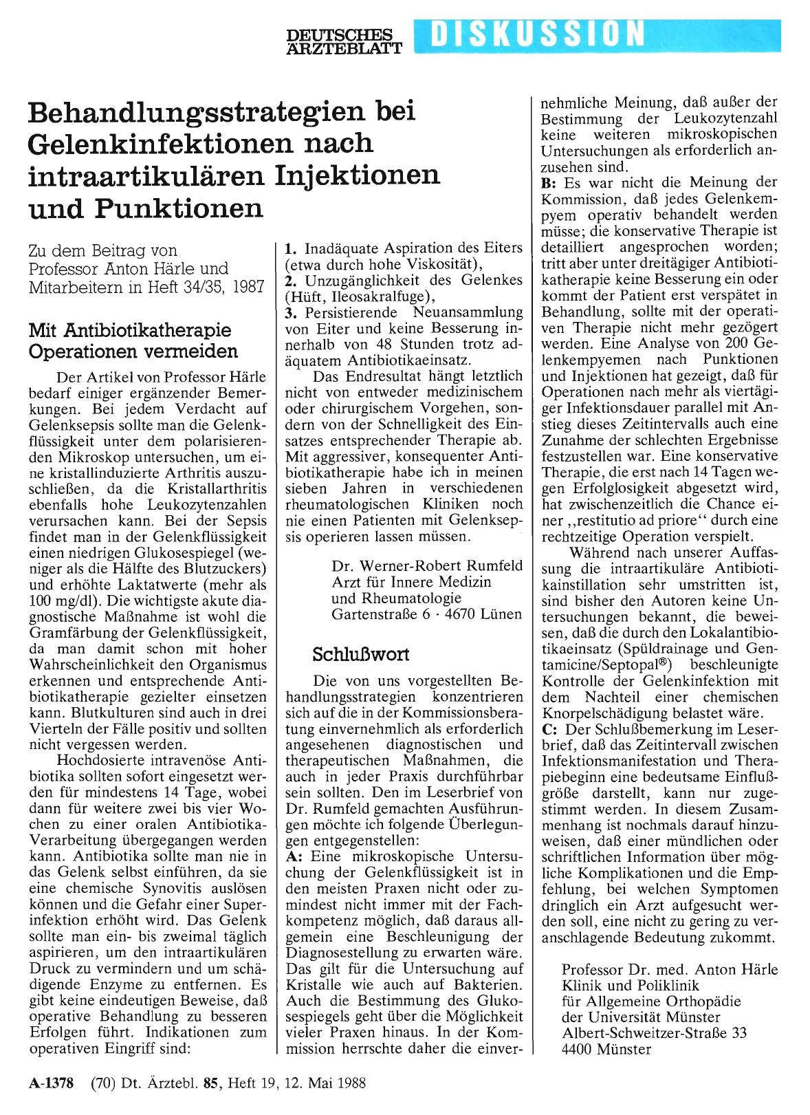 Vorschauseite 1: Behandlungsstrategien bei Gelenkinfektionen nach intraartikulären Injektionen und Punktionen: Mit Antibiotikatherapie Operationen vermeiden