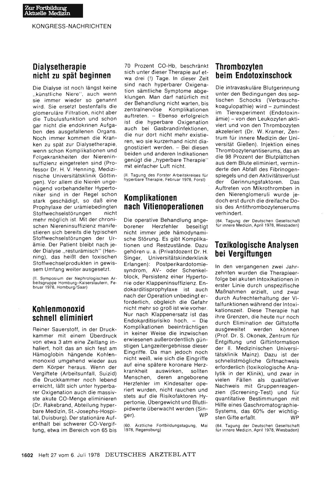 Vorschauseite 1: Kohlenmonoxid schnell eliminiert