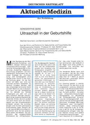 Vorschauseite 1: Ultraschall in der Geburtshilfe