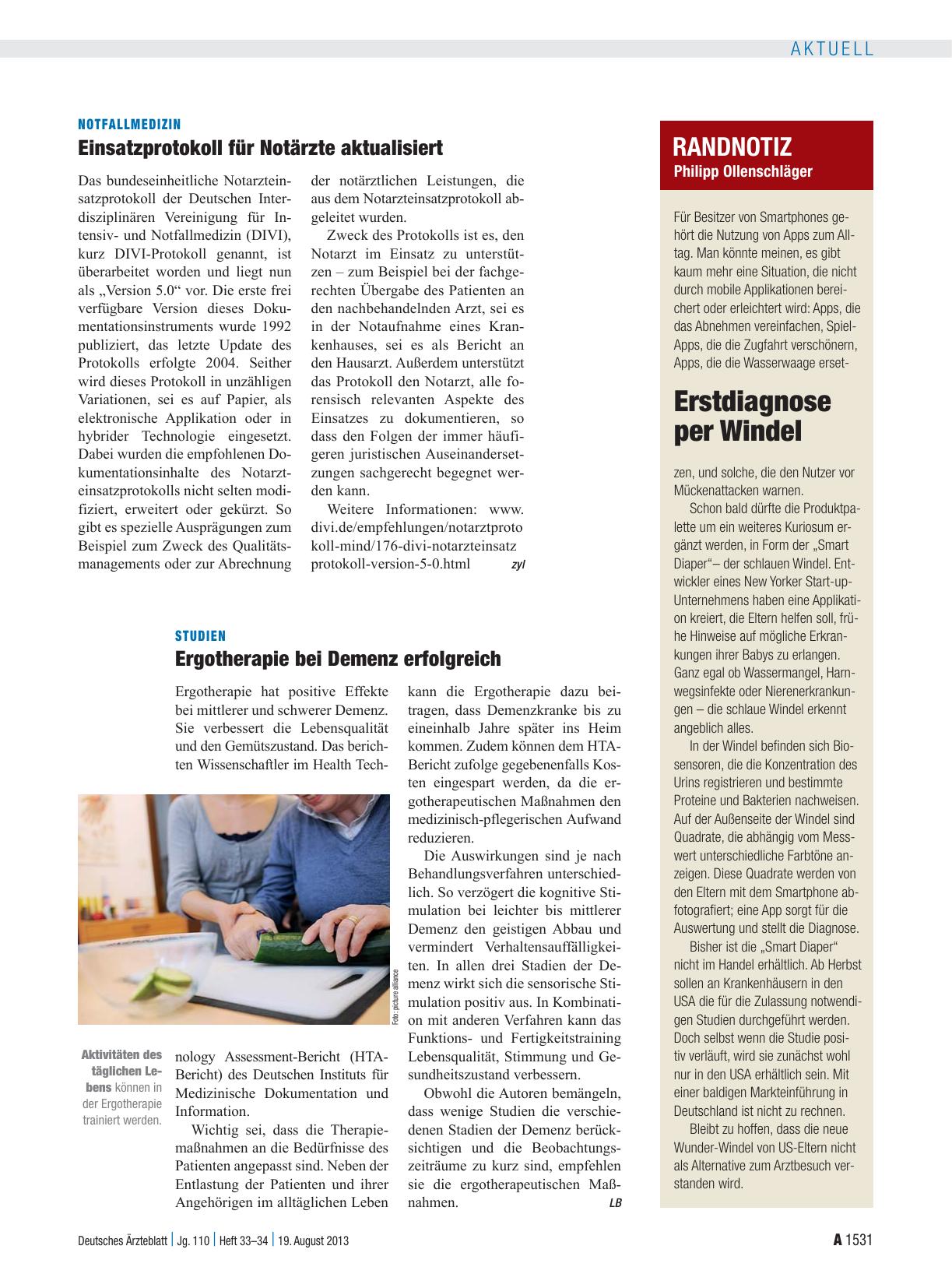 Vorschauseite 1: Randnotiz: Erstdiagnose per Windel