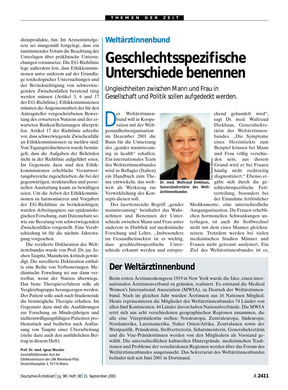 Vorschauseite 1: Der Weltärztinnenbund