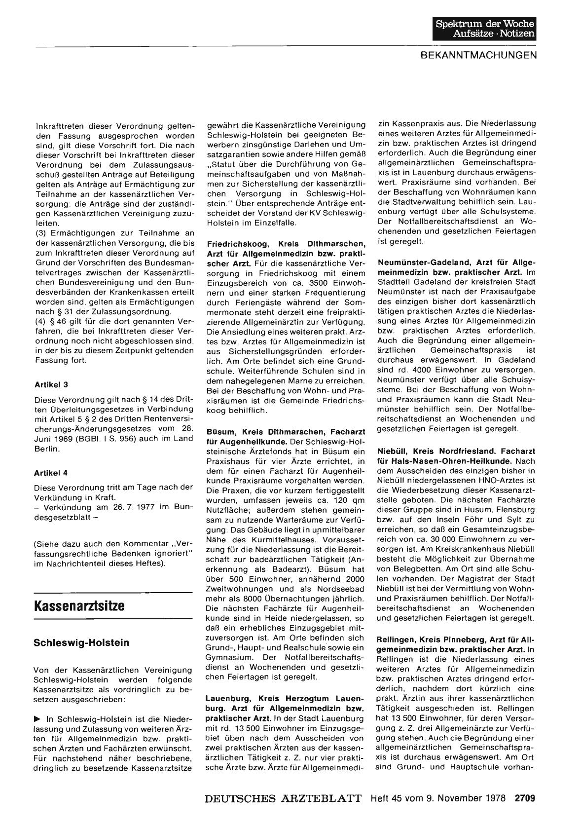 Vorschauseite 1: Kassenarztsitze