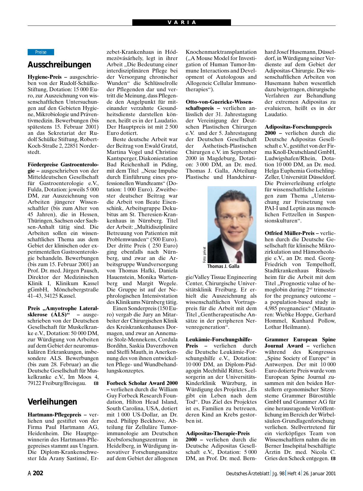 Vorschauseite 1: Ausschreibungen