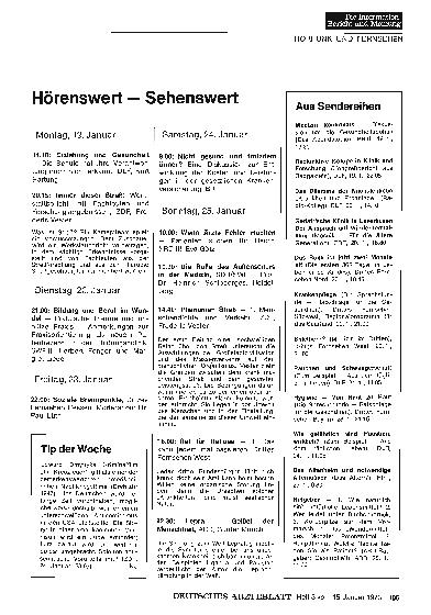 Vorschauseite 1: Hörenswert — Sehenswert