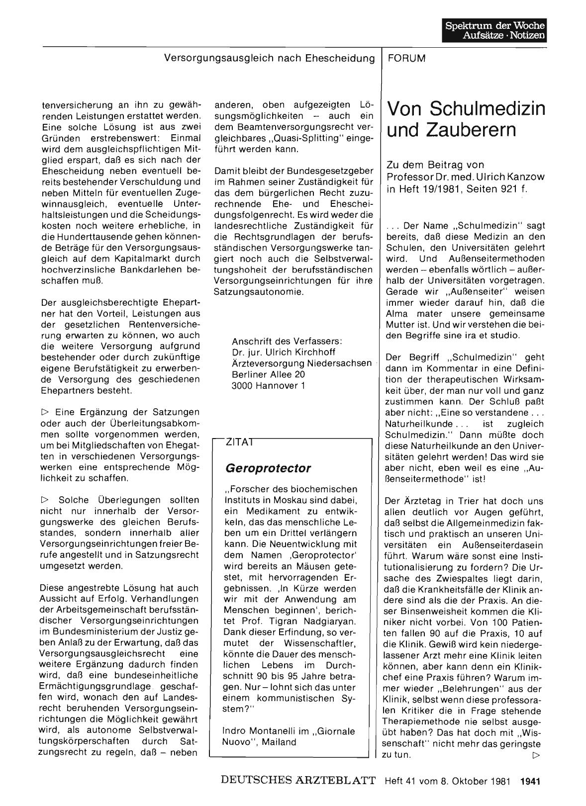 Vorschauseite 1: Von Schulmedizin und Zauberern