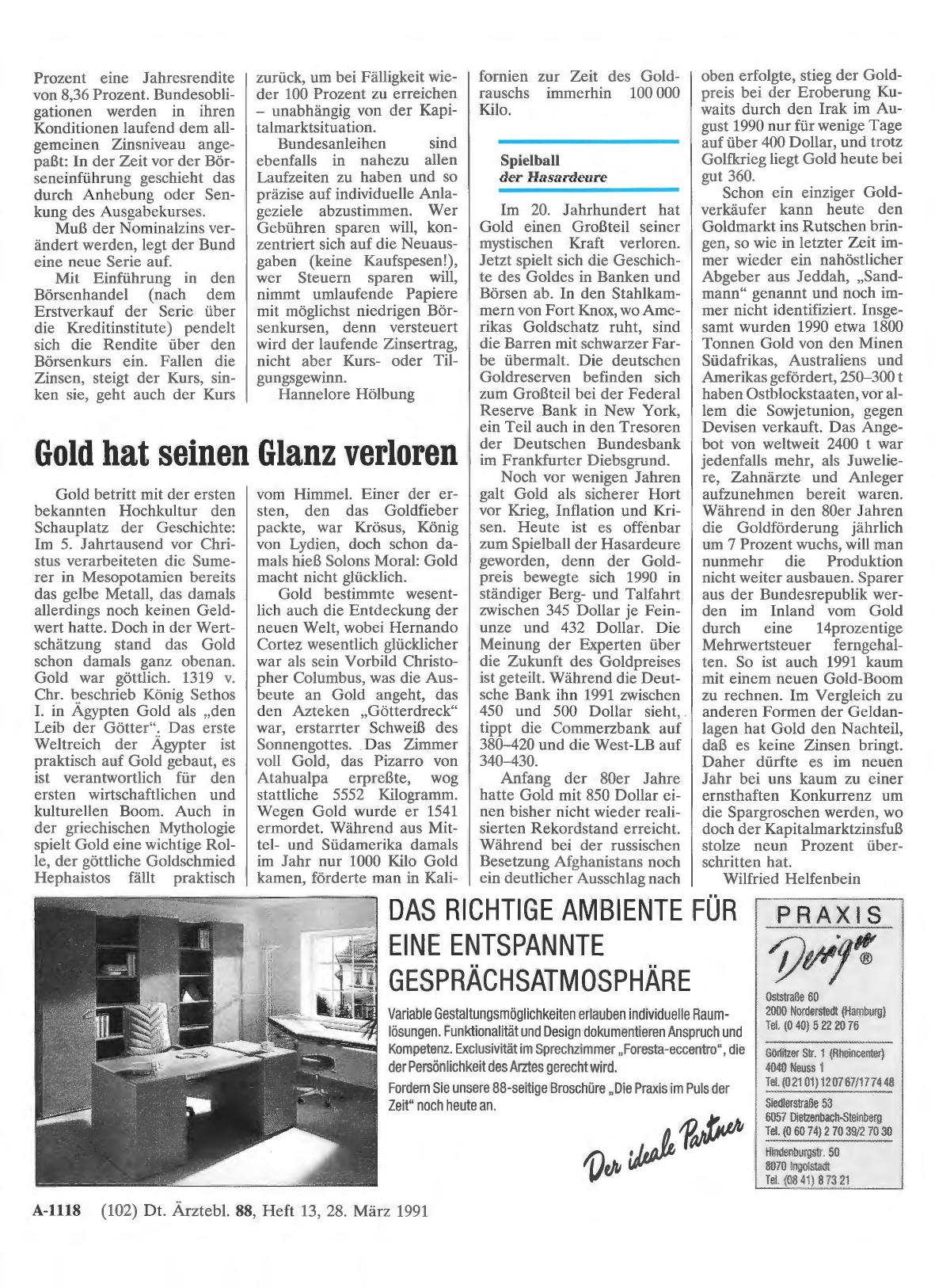 Vorschauseite 1: Gold hat seinen Glanz verloren