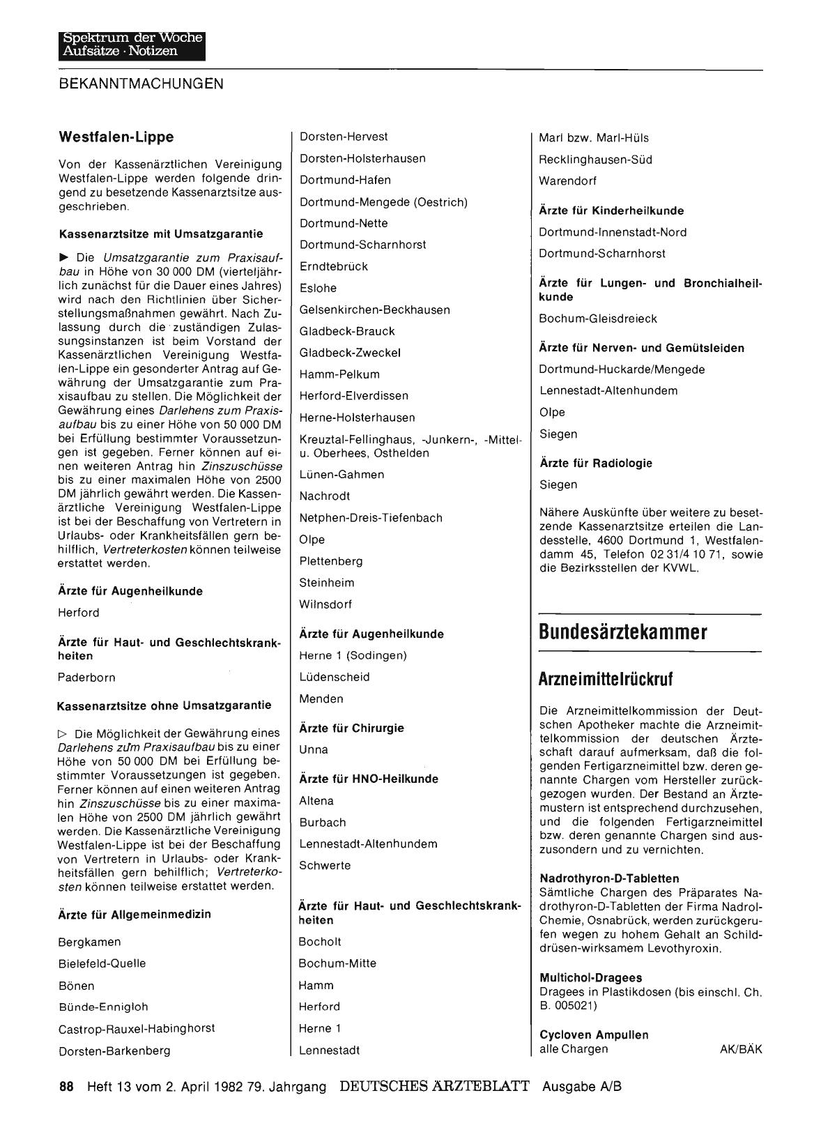 Vorschauseite 1: Bundesärztekammer