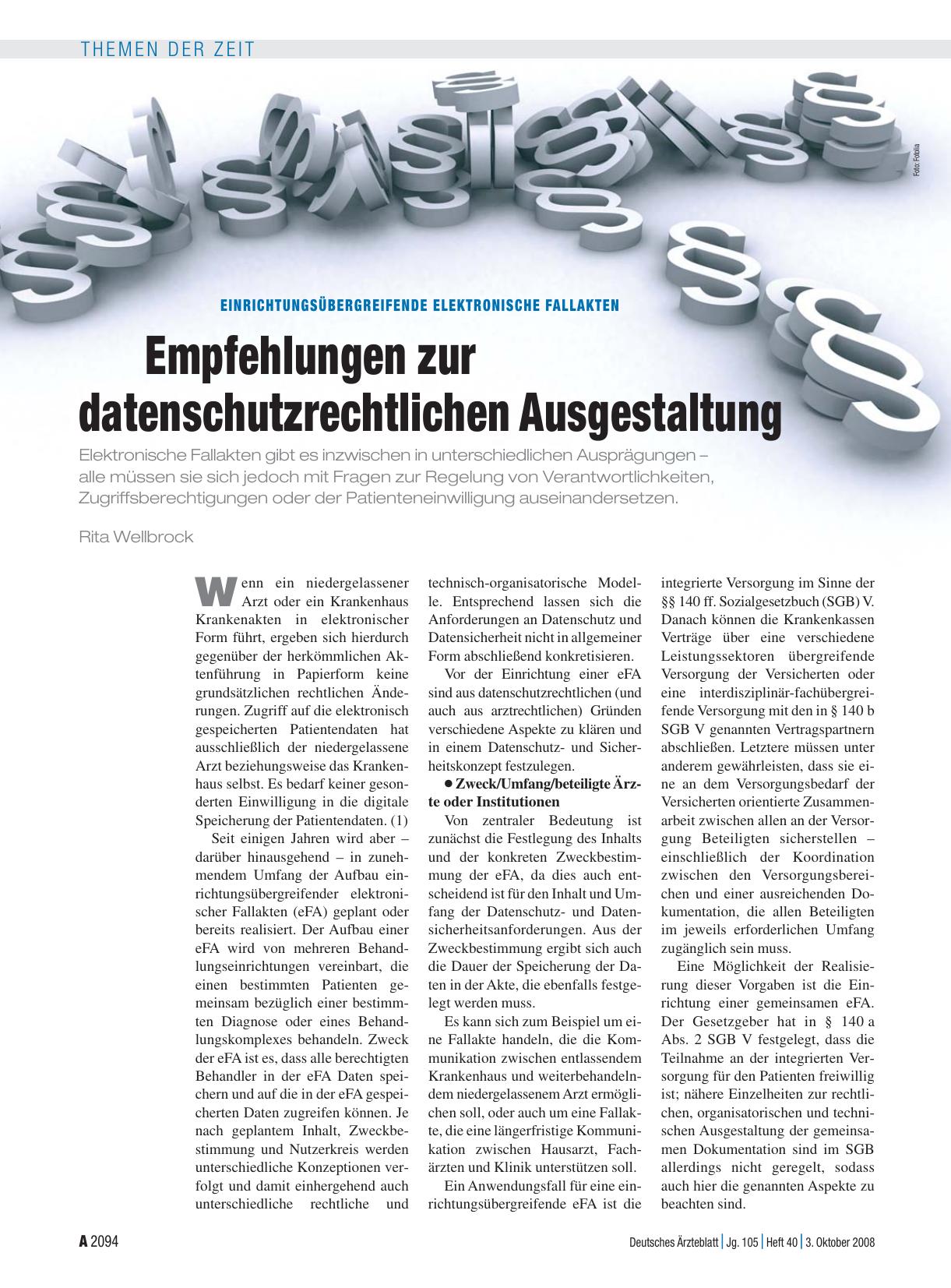 Vorschauseite 1: Einrichtungsübergreifende elektronische Fallakten: Empfehlungen zur datenschutzrechtlichen Ausgestaltung