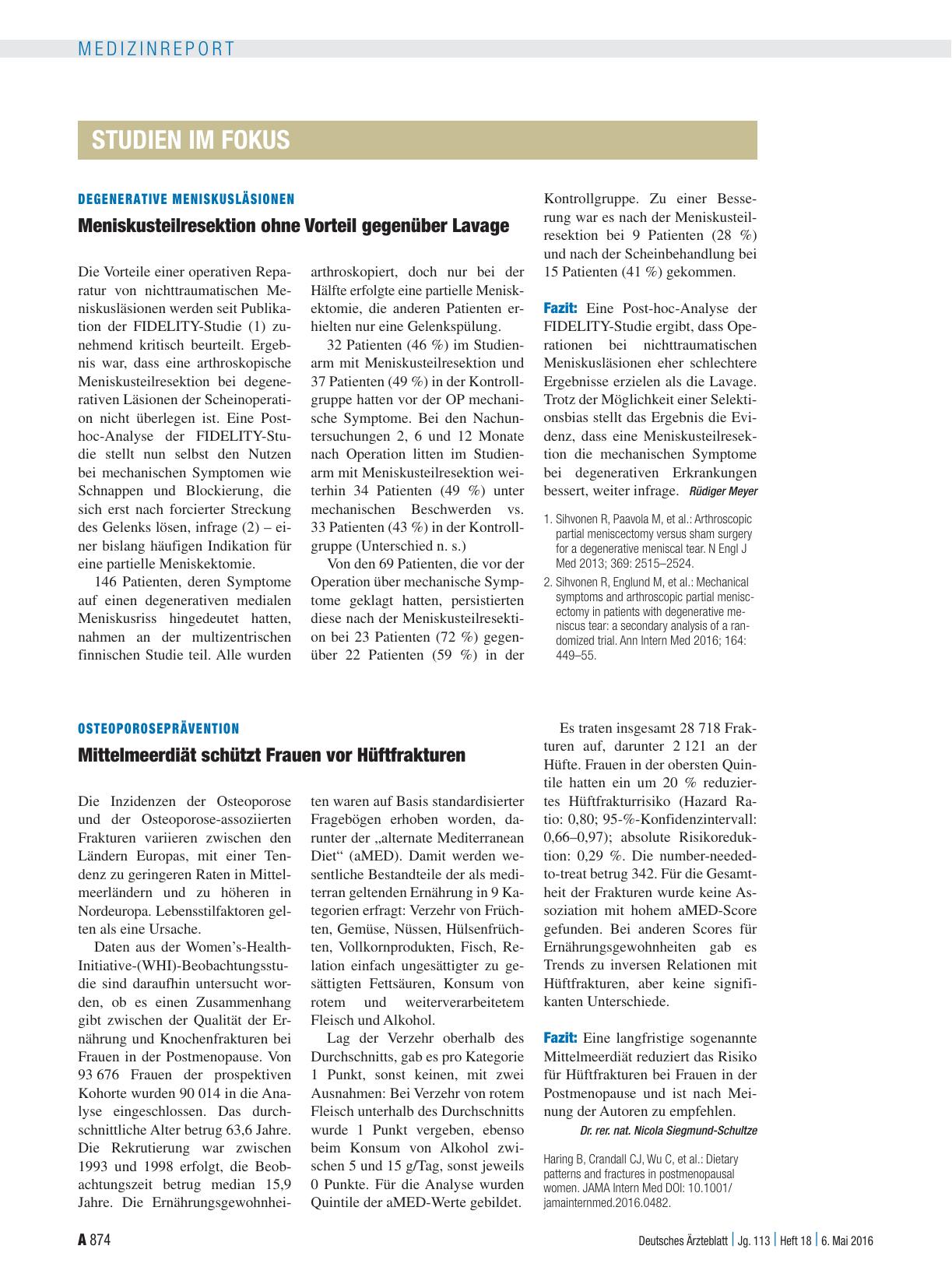 Vorschauseite 1: Osteoporoseprävention: Mittelmeerdiät schützt Frauen vor Hüftfrakturen