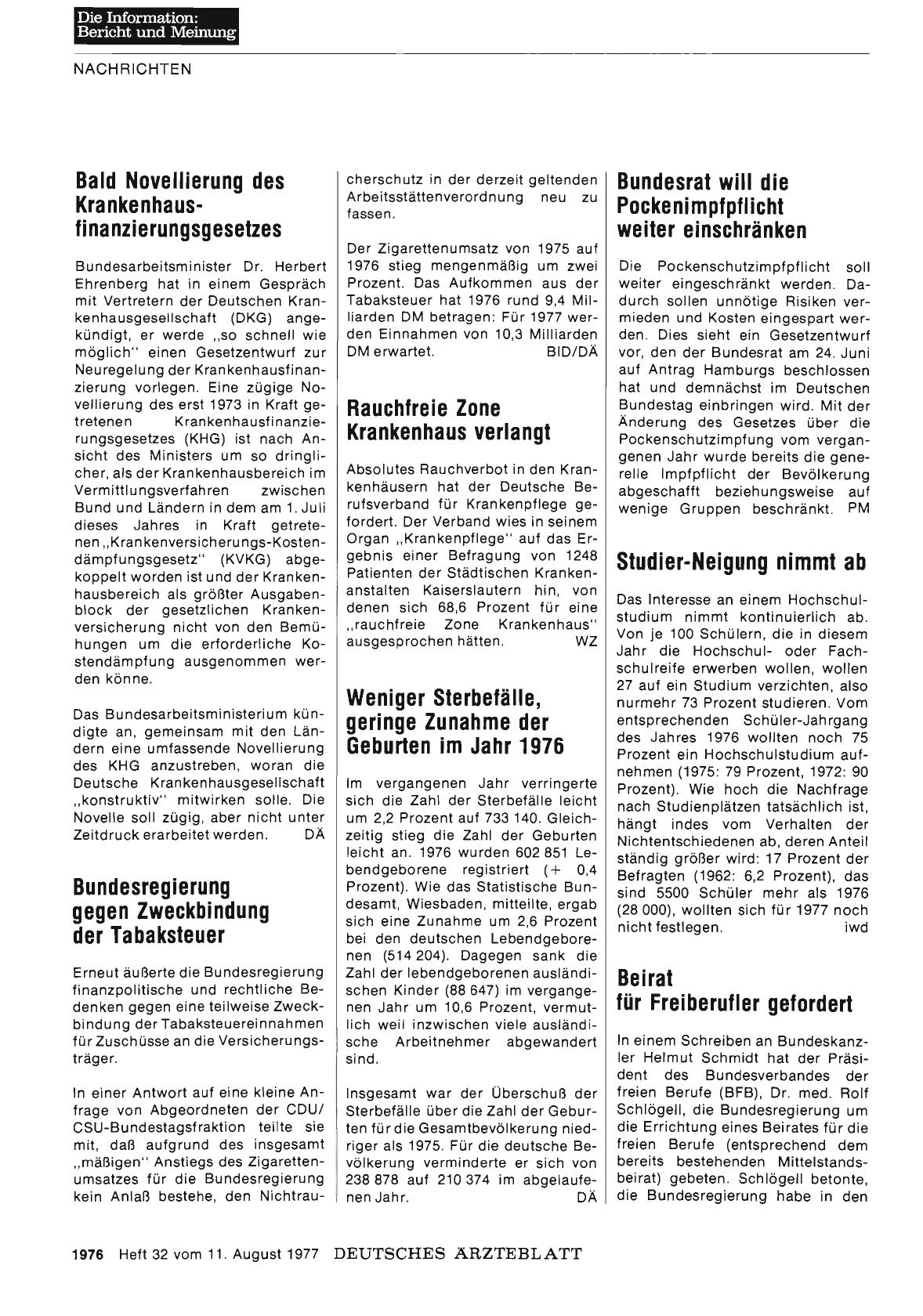 Vorschauseite 1: Bundesregierung gegen Zweckbindung der Tabaksteuer