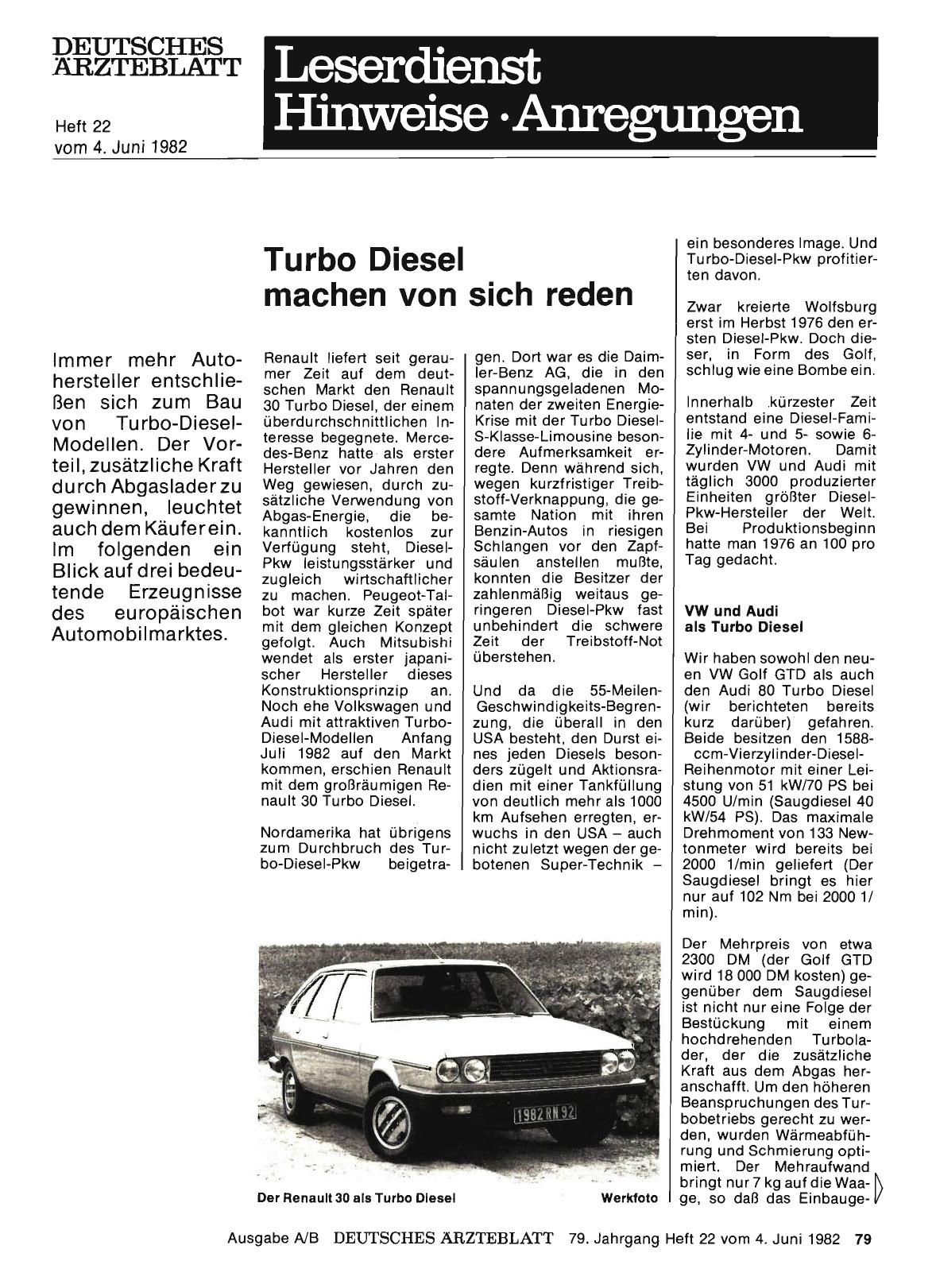 Vorschauseite 1: Turbo Diesel machen von sich reden