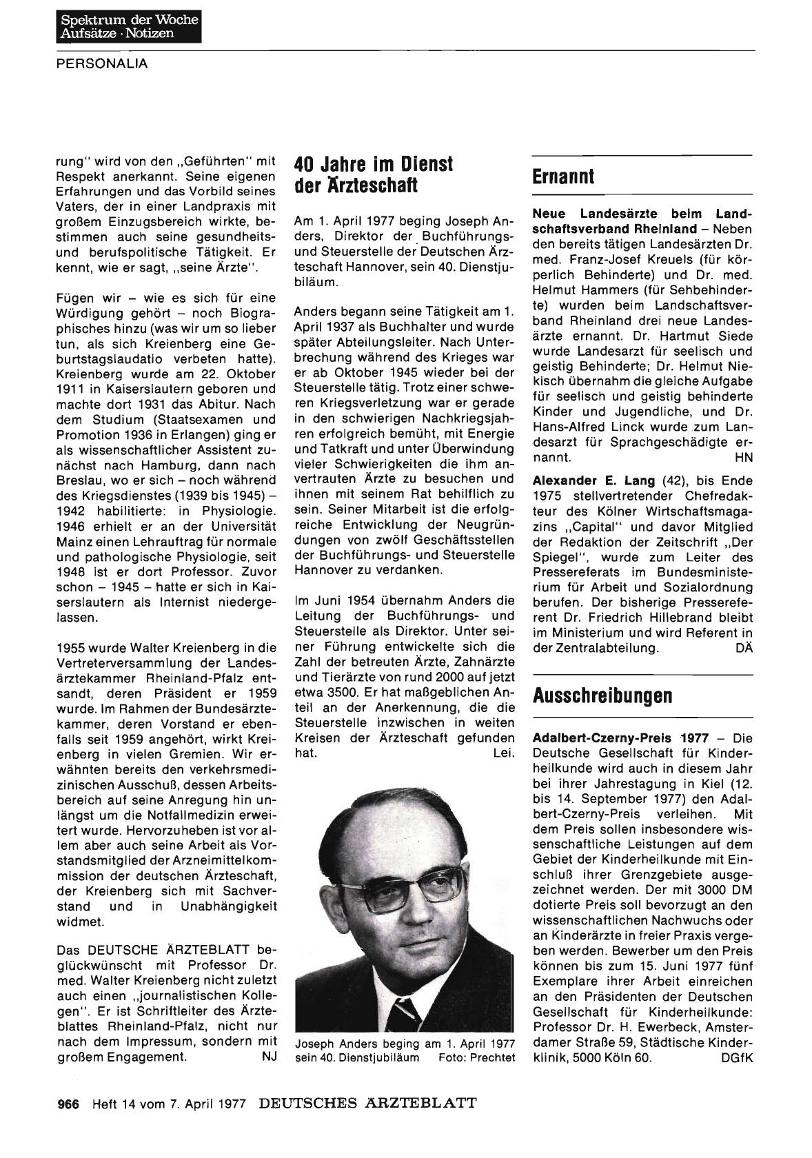 Vorschauseite 1: Ausschreibungen
