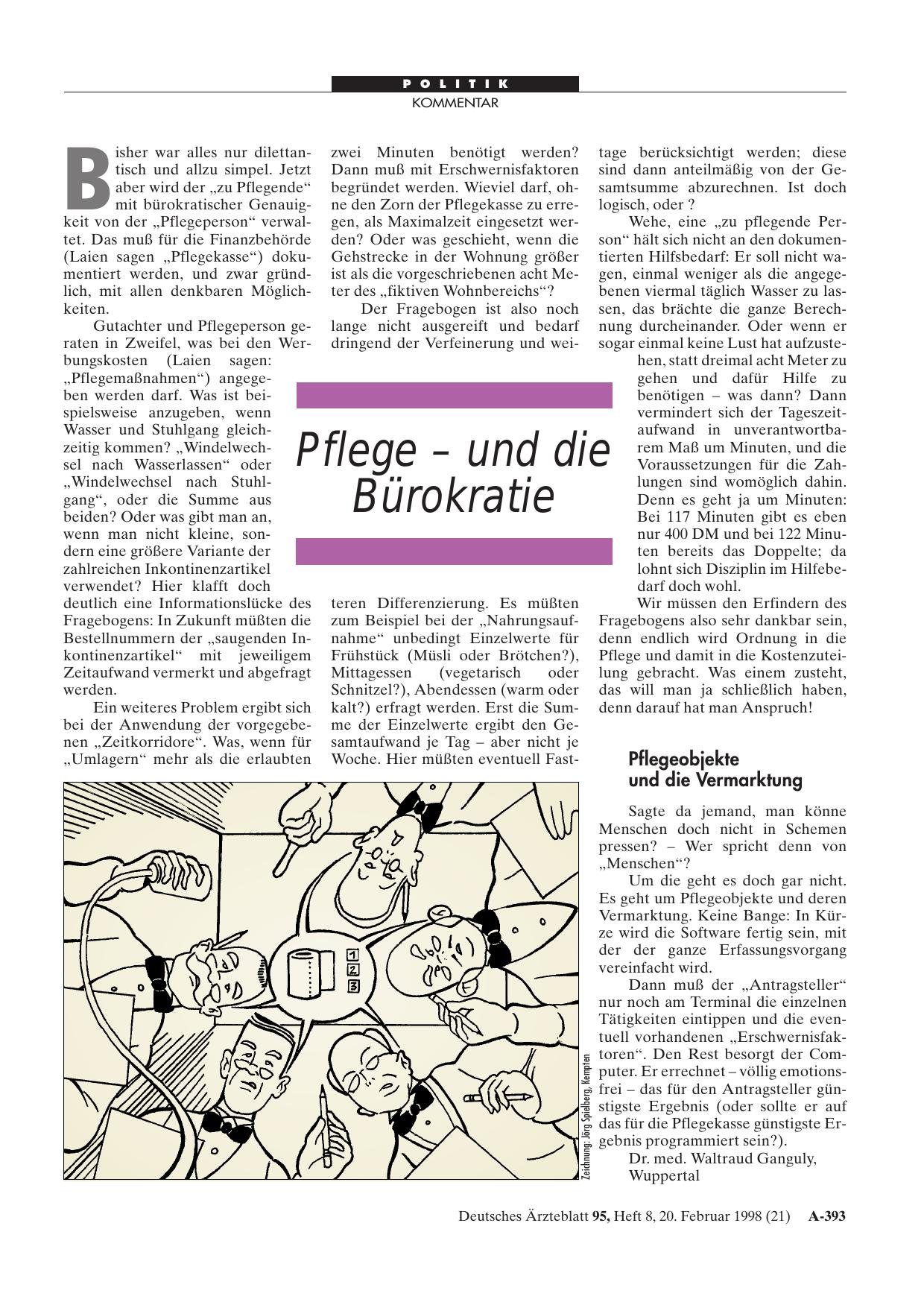 Vorschauseite 1: Pflege - und die Bürokratie