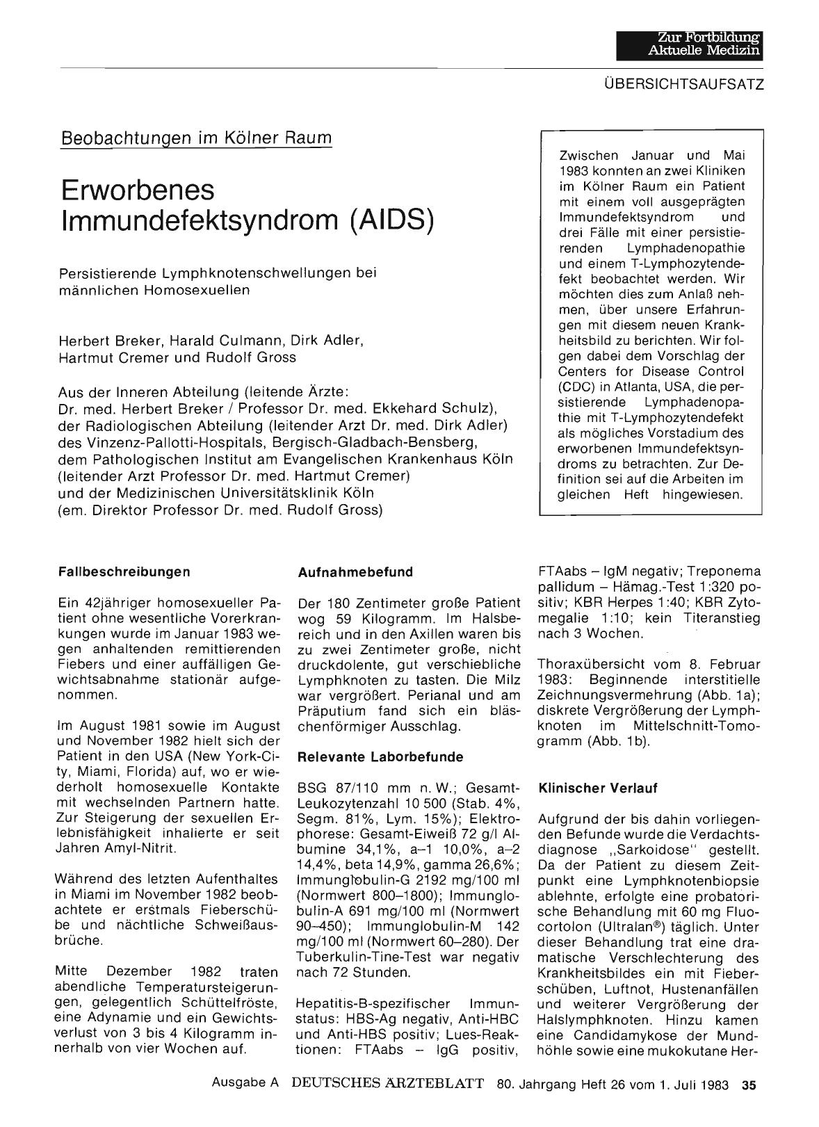 Vorschauseite 1: Erworbenes Immundefektsyndrom (AIDS)