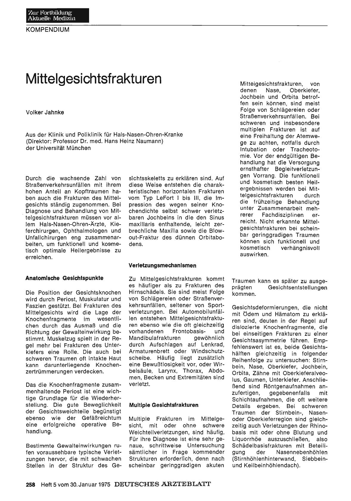 Vorschauseite 1: Mittelgesichtsfrakturen