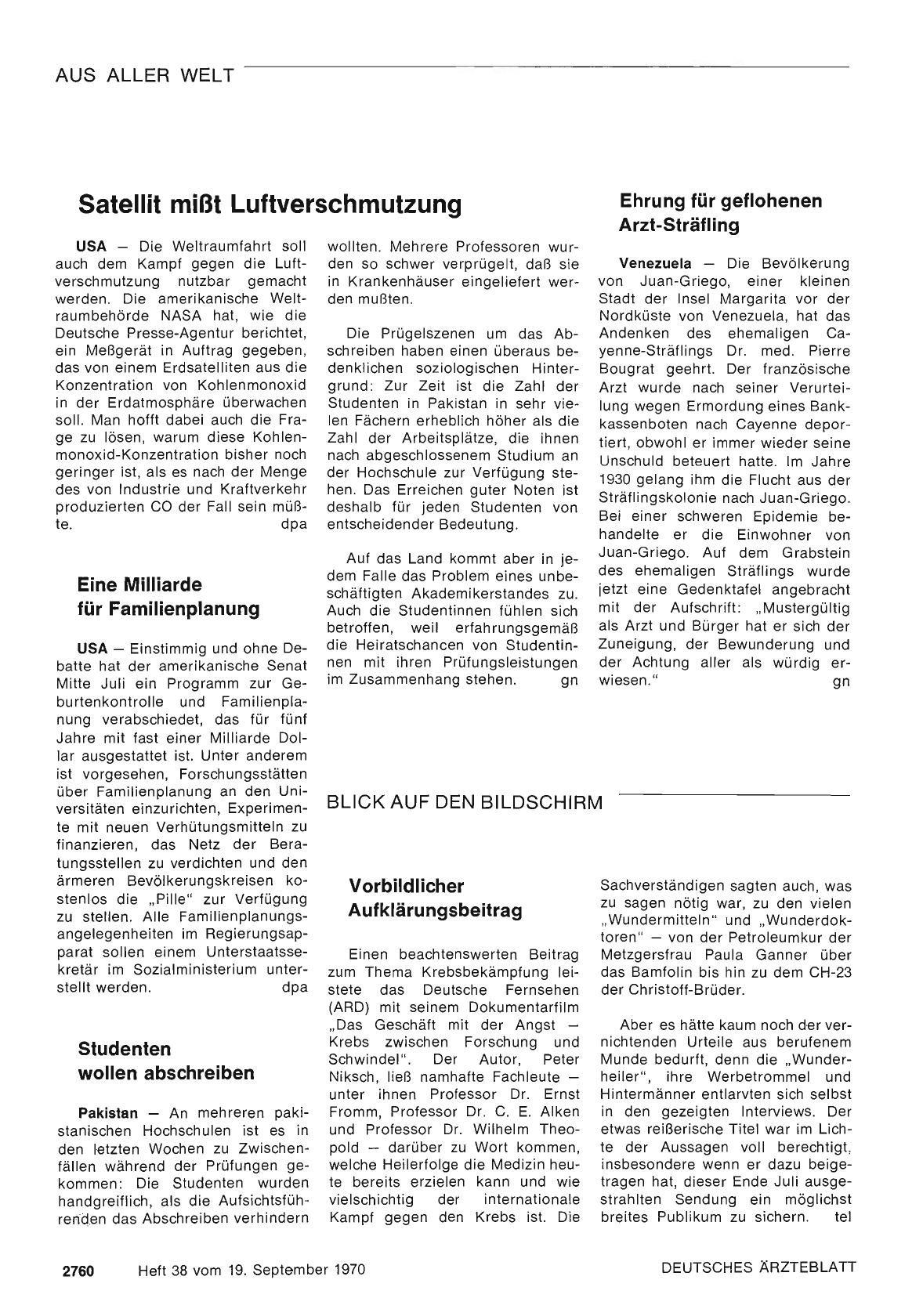 Vorschauseite 1: Ehrung für geflohenen Arzt-Sträfling