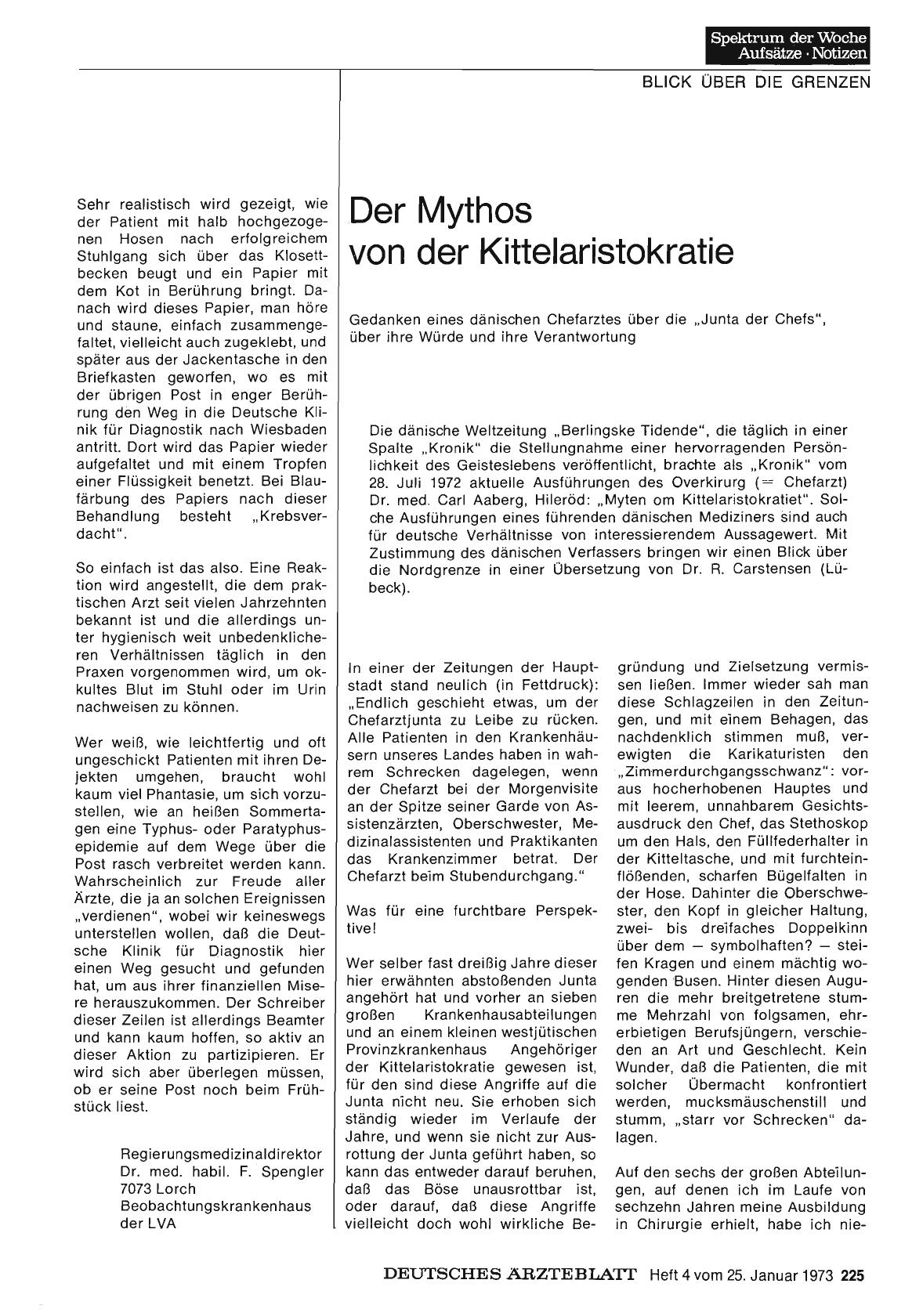 Vorschauseite 1: Der Mythos von der Kittelaristokratie
