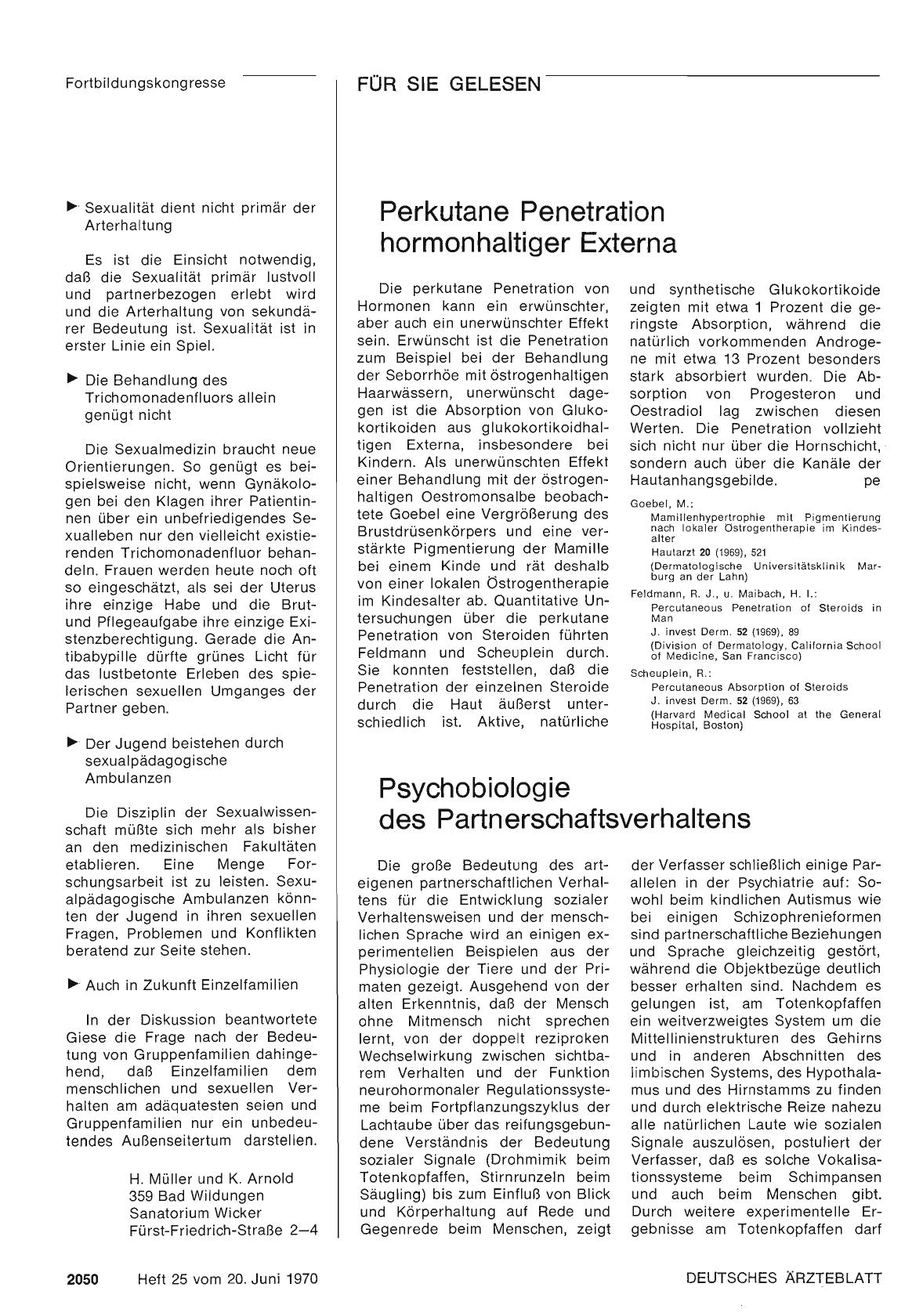 Vorschauseite 1: Perkutane Penetration hormonhaltiger Externa