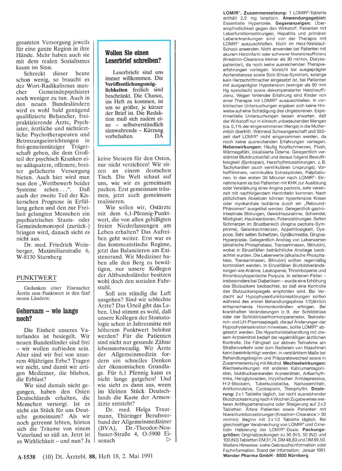 Vorschauseite 1: PUNKTWERT: Gehorsam — wie lange noch?