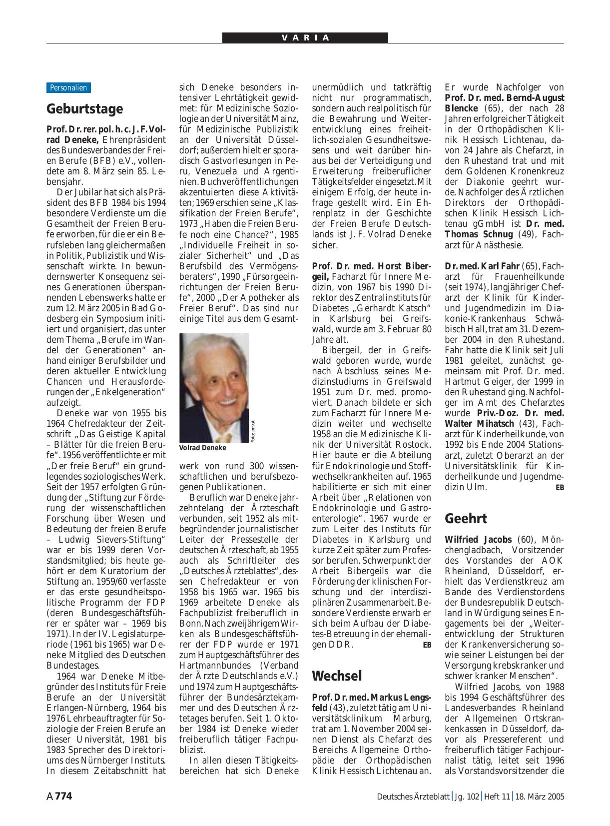 Vorschauseite 1: Geehrt
