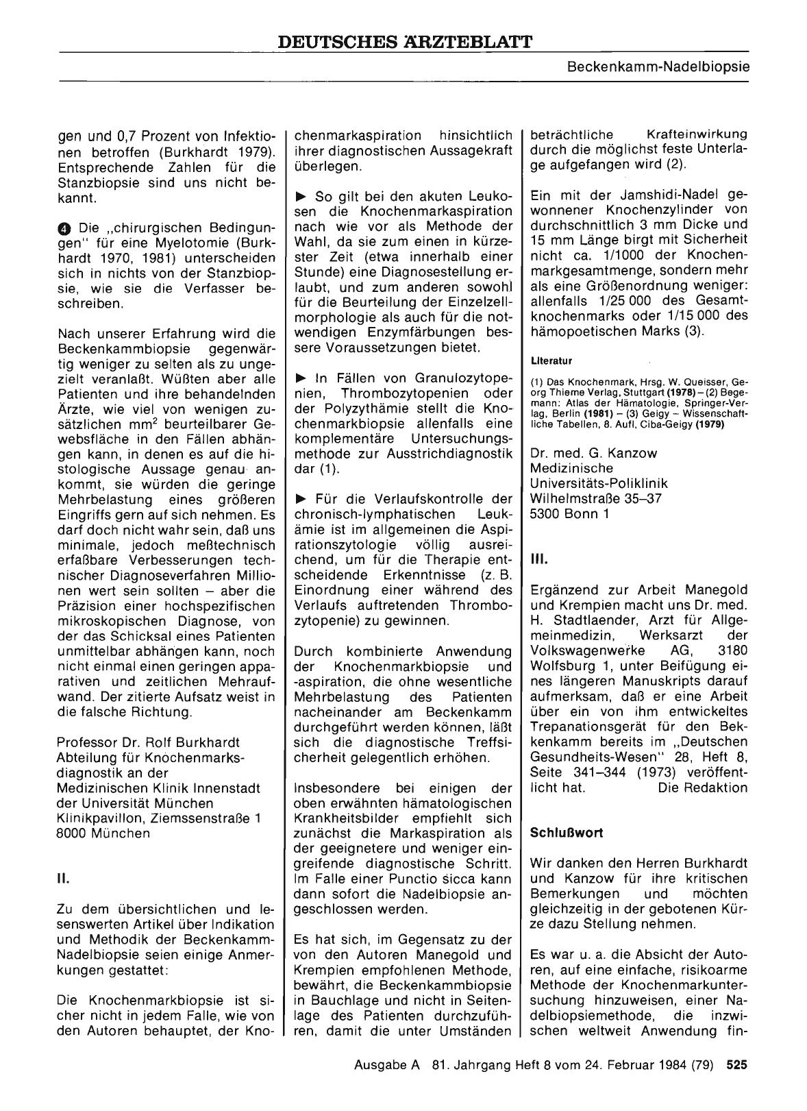 Vorschauseite 1: Die Beckenkamm-Nadelbiopsie: III.