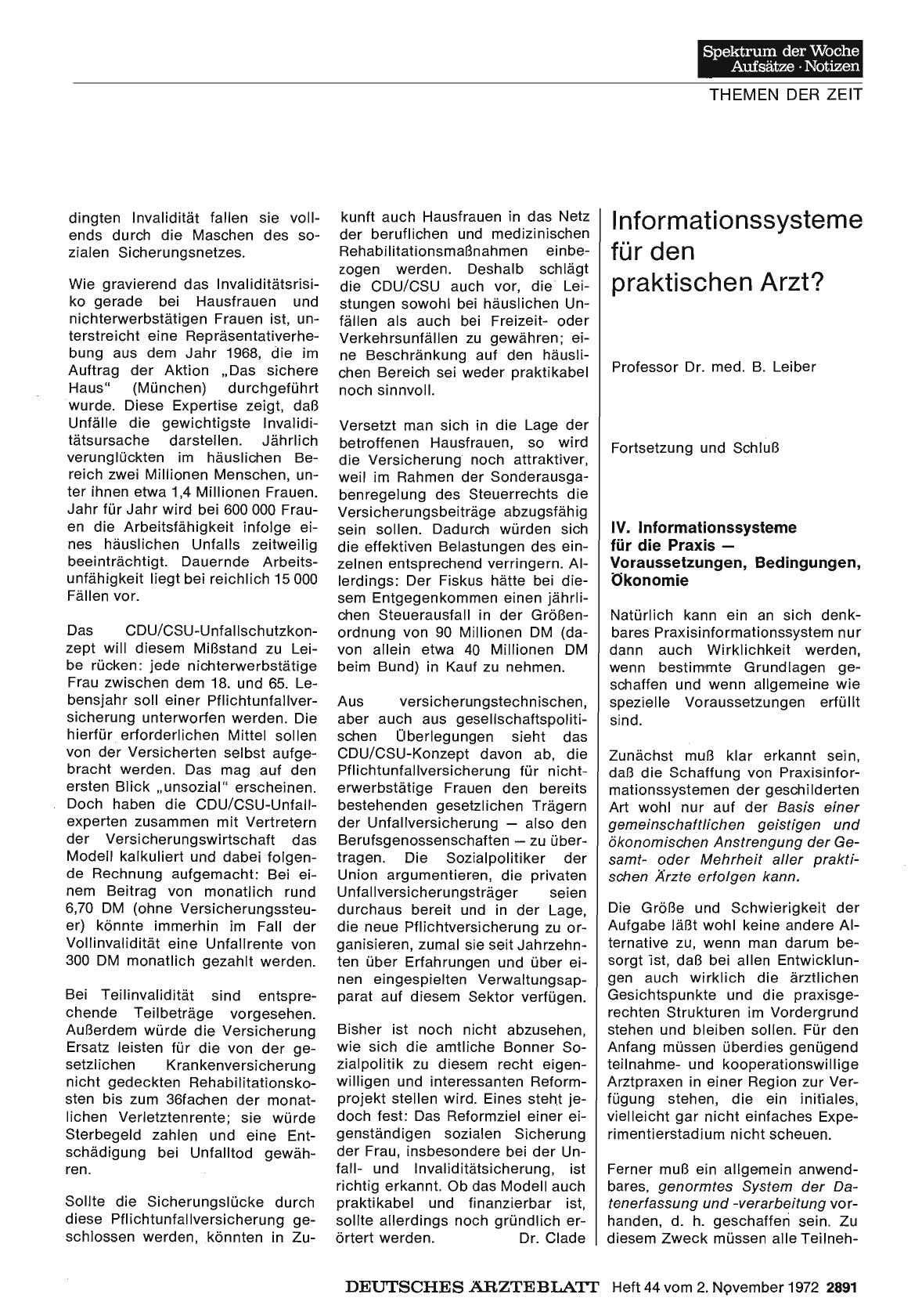Vorschauseite 1: Informationssysteme für den praktischen Arzt? Fortsetzung und Schluß